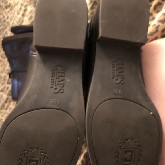 Chaps  size 9.5 brown knee high boots vegan leather like new - Picture 3 of 10